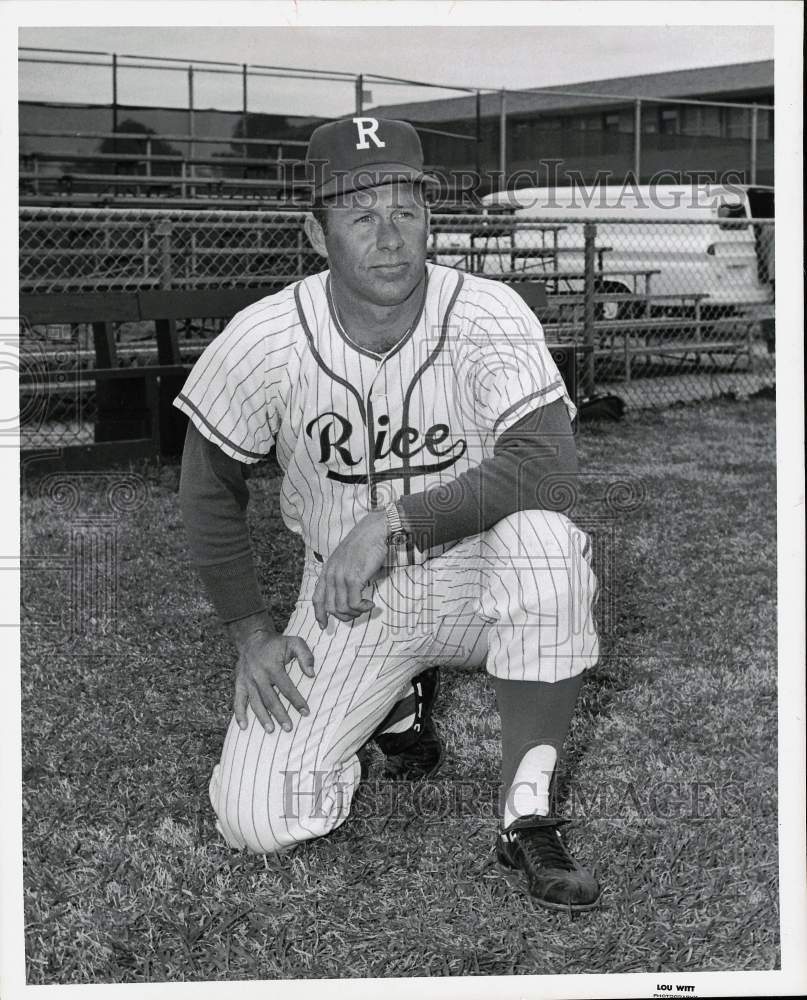 1966 Press Photo Rice University baseball Doug Osburn - hpx05626- Historic Images