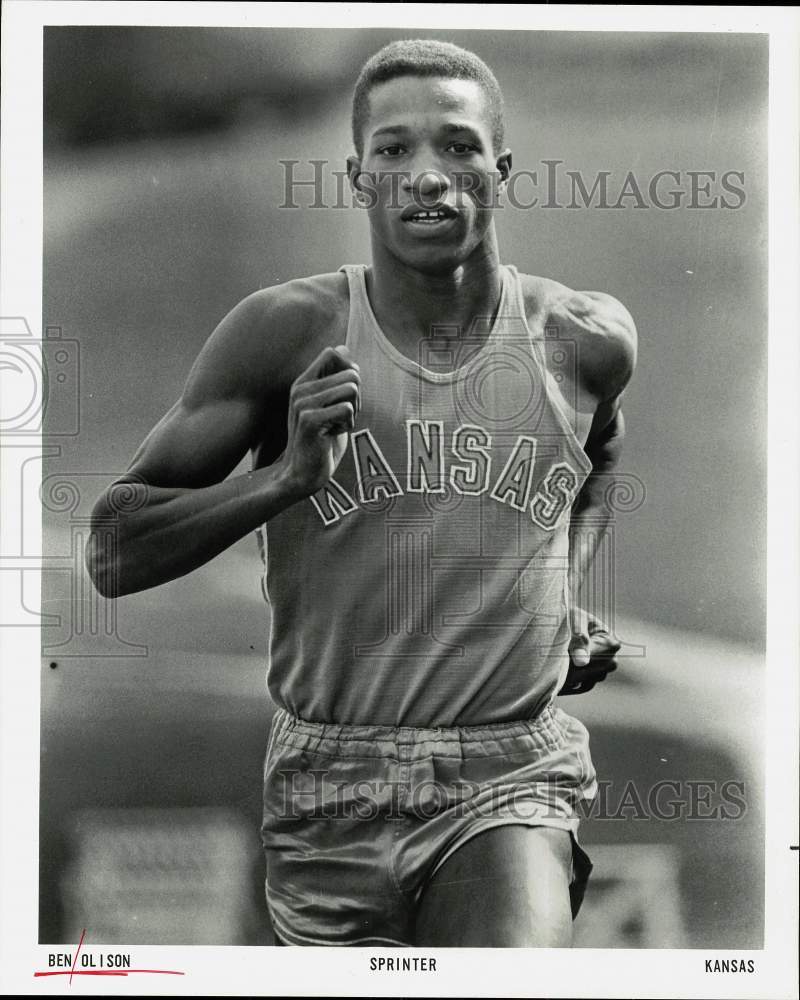 1968 Press Photo Sprinter Ben Olison of Kansas - hpx05762- Historic Images