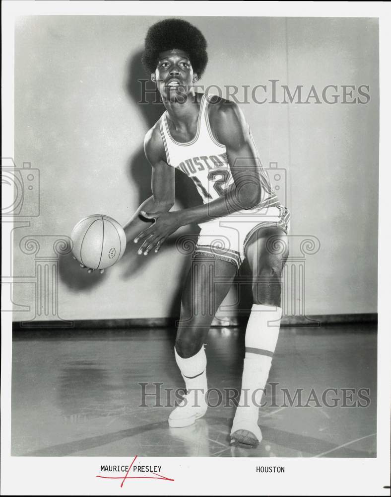 1974 Press Photo Houston basketball player Maurice Presley - hpx05968- Historic Images