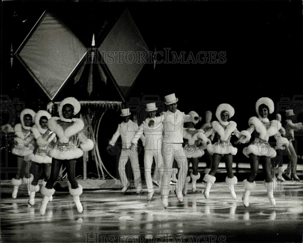 1968 Press Photo Skaters perform routine at Ice Capades show - hpx06130- Historic Images