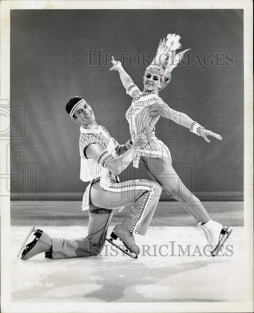 1969 Press Photo Skaters Wolfgang Danne &amp; Margot Glockshuber star in Ice Capades- Historic Images