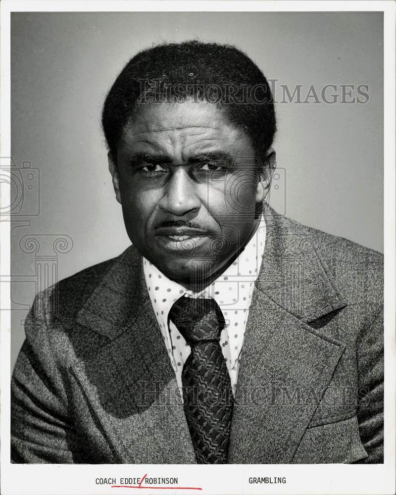 1975 Press Photo Grambling State University football coach, Eddie Robinson- Historic Images