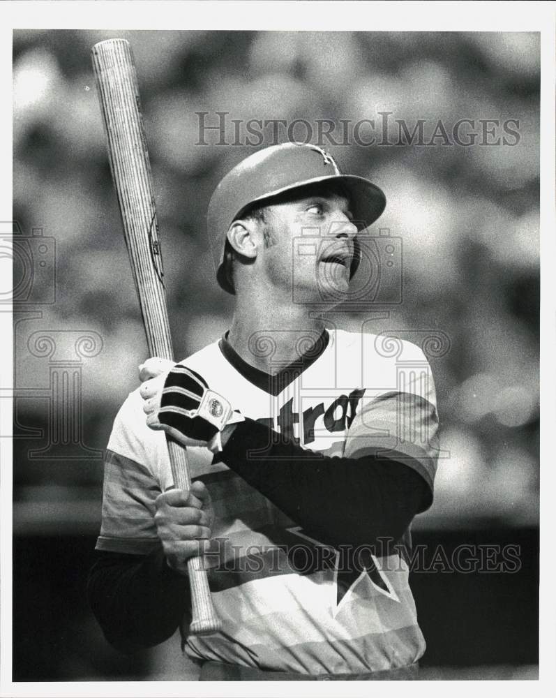 1982 Press Photo Art Howe, Houston Astros baseball player, back in the lineup- Historic Images