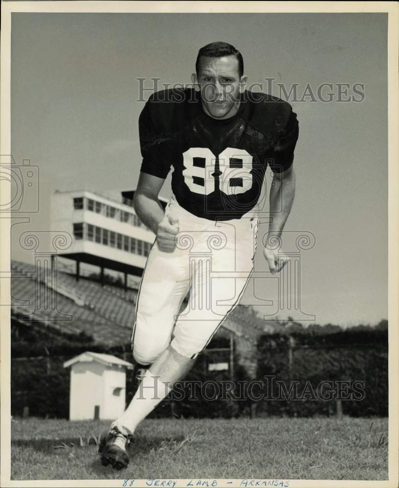 1965 Press Photo Jerry Lamb, University of Arkansas Football End Player- Historic Images