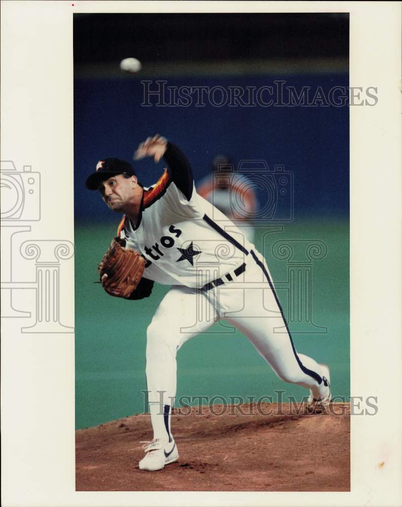 1989 Press Photo Astros baseball pitcher Jim Deshaies during game vs. Dodgers- Historic Images
