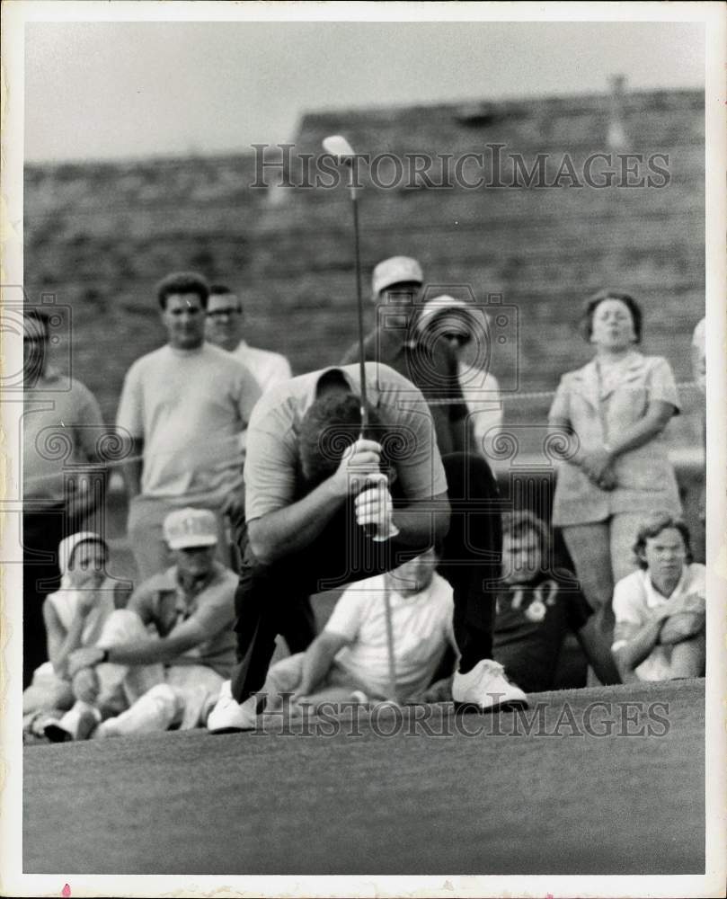 1973 Press Photo Downcast golfer Dave Stockton during the Houston Open- Historic Images