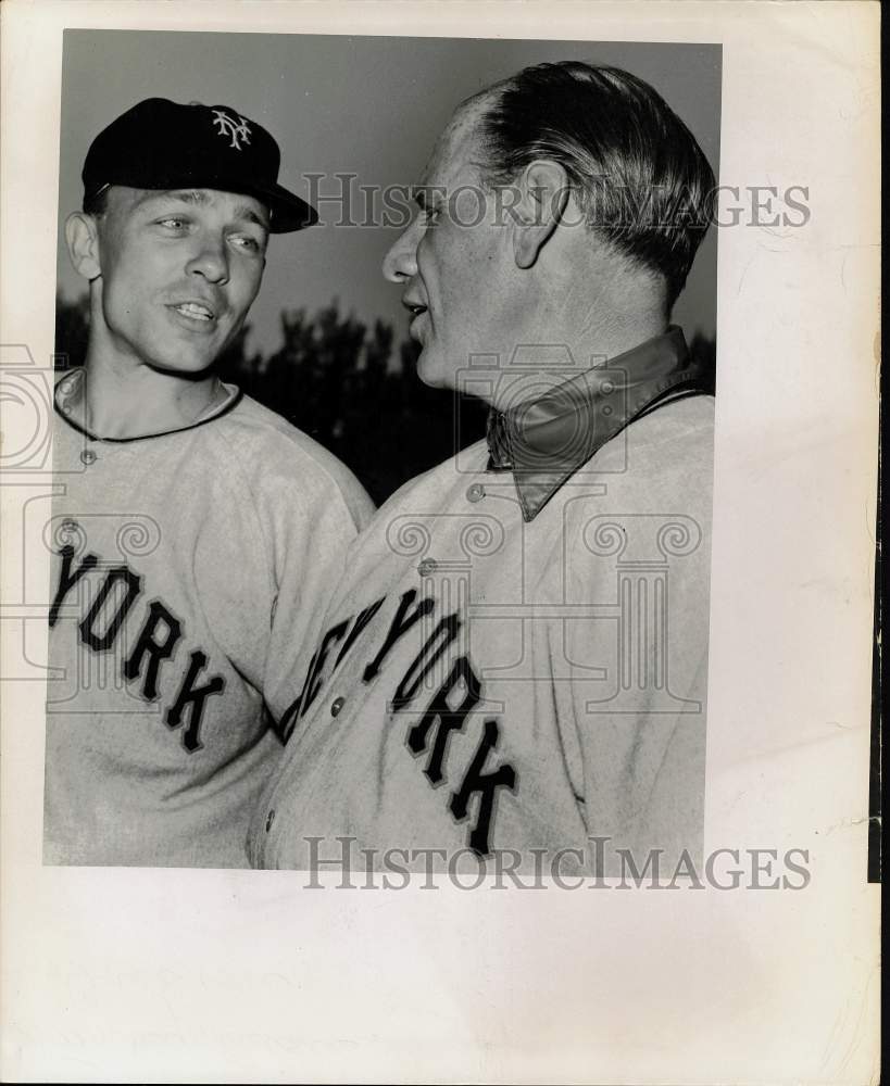 1958 Press Photo New York Giants baseball figures Eddie Stanky and Leo Durocher- Historic Images