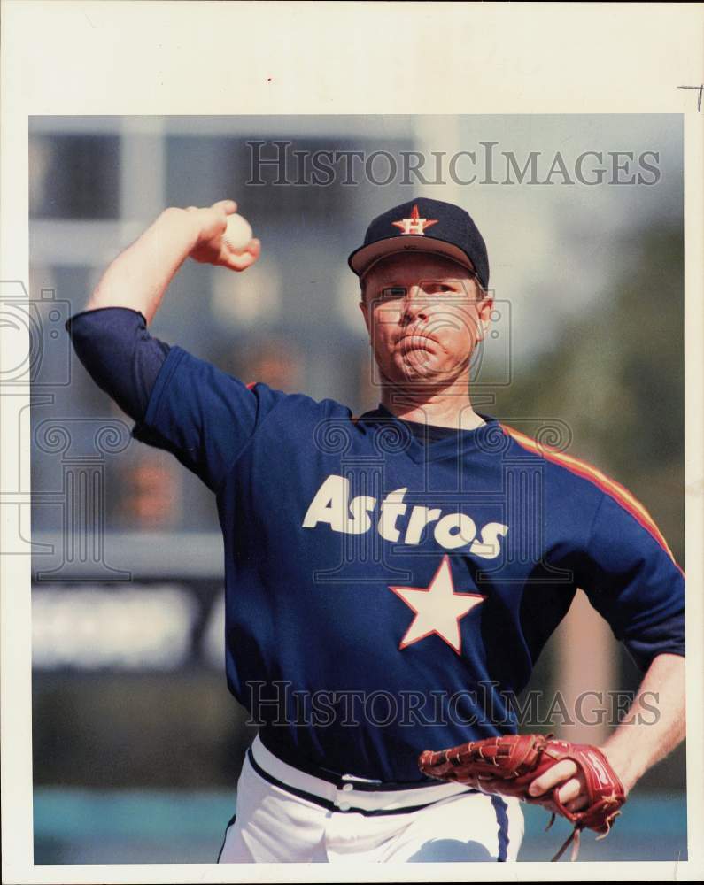 1989 Press Photo Houston Astros pitcher Bob Forsch at spring training camp- Historic Images