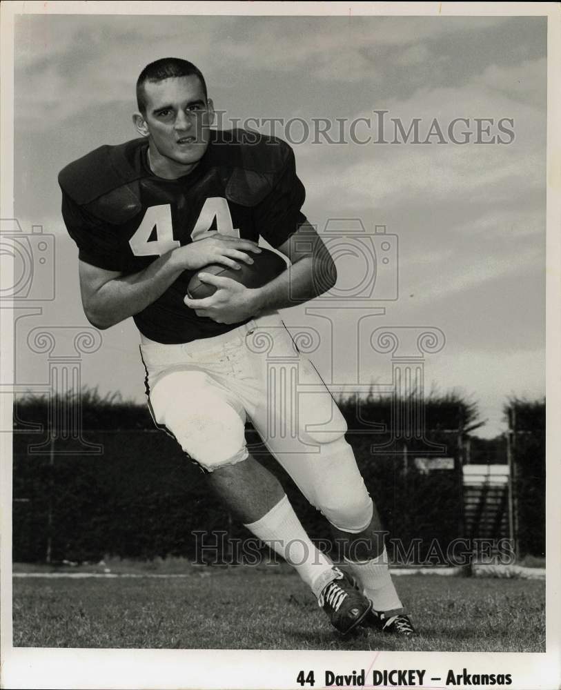 1966 Press Photo Arkansas football halfback David Dickey - hpx08257- Historic Images