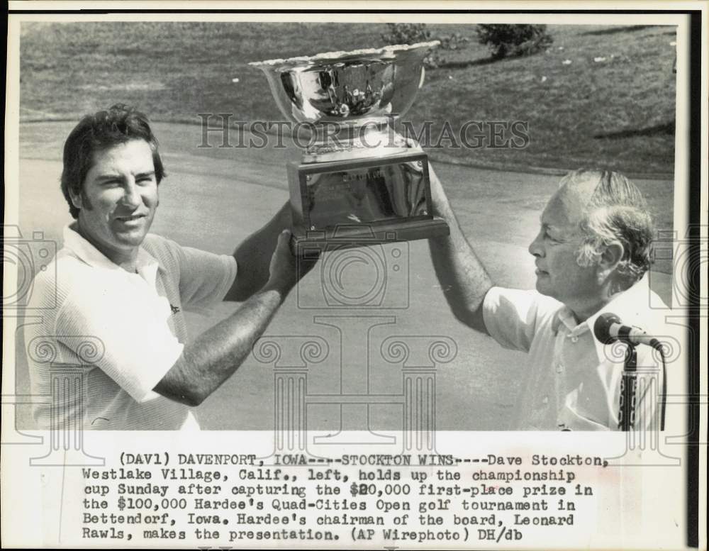 Press Photo Dave Stockton wins Quad-Cities Open golf tournament in Davenport, IA- Historic Images