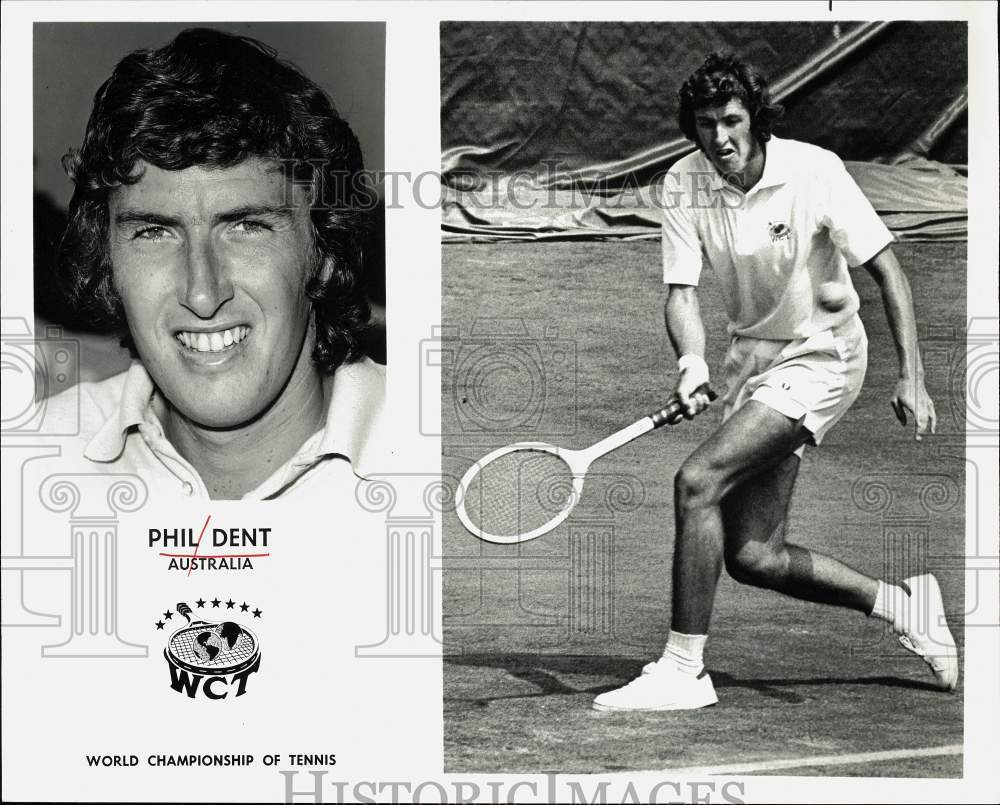 1975 Press Photo Australian World Championship of Tennis player, Phil Den- Historic Images