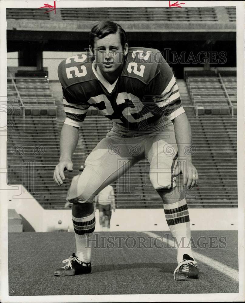 1971 Press Photo Steve Ogletree, Rice University football player - hpx08566- Historic Images