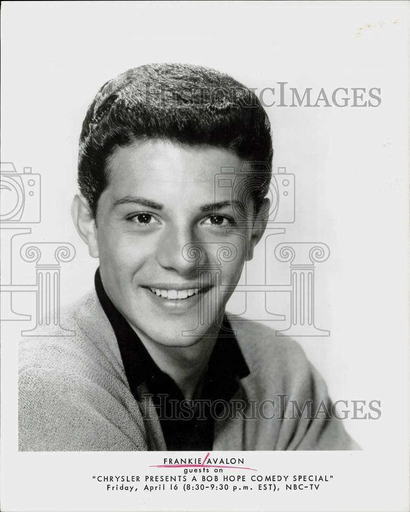 1966 Press Photo Frankie Avalon appears on Bob Hope Comedy Special for NBC-TV- Historic Images