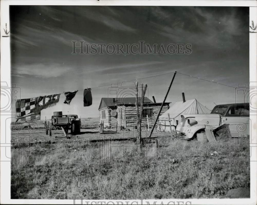 1956 Press Photo Home Site on Pine Ridge Indian Reservation, South Dakota- Historic Images