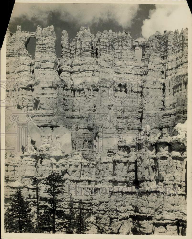 1956 Press Photo Window Reef in Bryce Canyon at Yellowstone National Park.- Historic Images