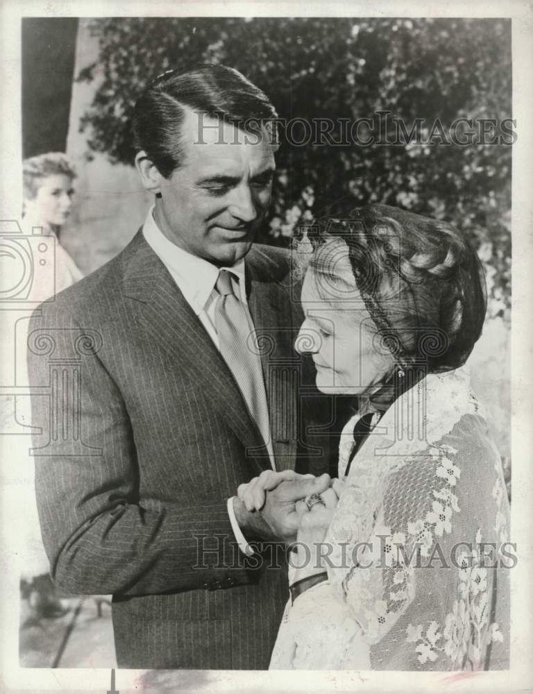 1963 Press Photo Cary Grant and Cathleen Nesbitt star in &quot;An Affair to Remember&quot;- Historic Images