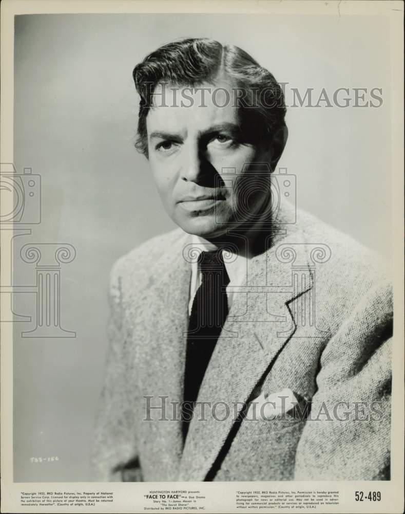 1953 Press Photo James Mason stars in RKO Radio Pictures' "Face to Face."- Historic Images