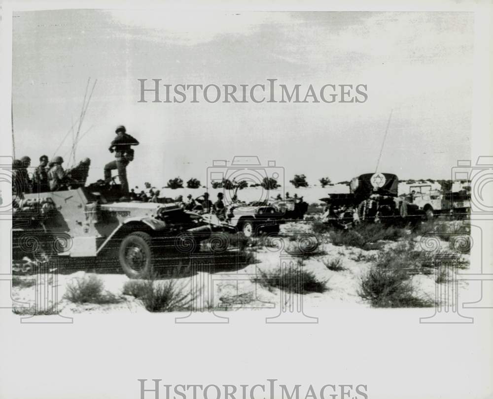 1967 Press Photo Israeli troops prepare to enter Rafah on Gaza Strip - kfa11774- Historic Images