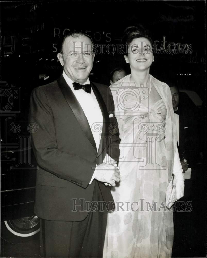 1963 Press Photo Joseph Mankiewicz shown with his wife Rosemarie. - kfa18295- Historic Images