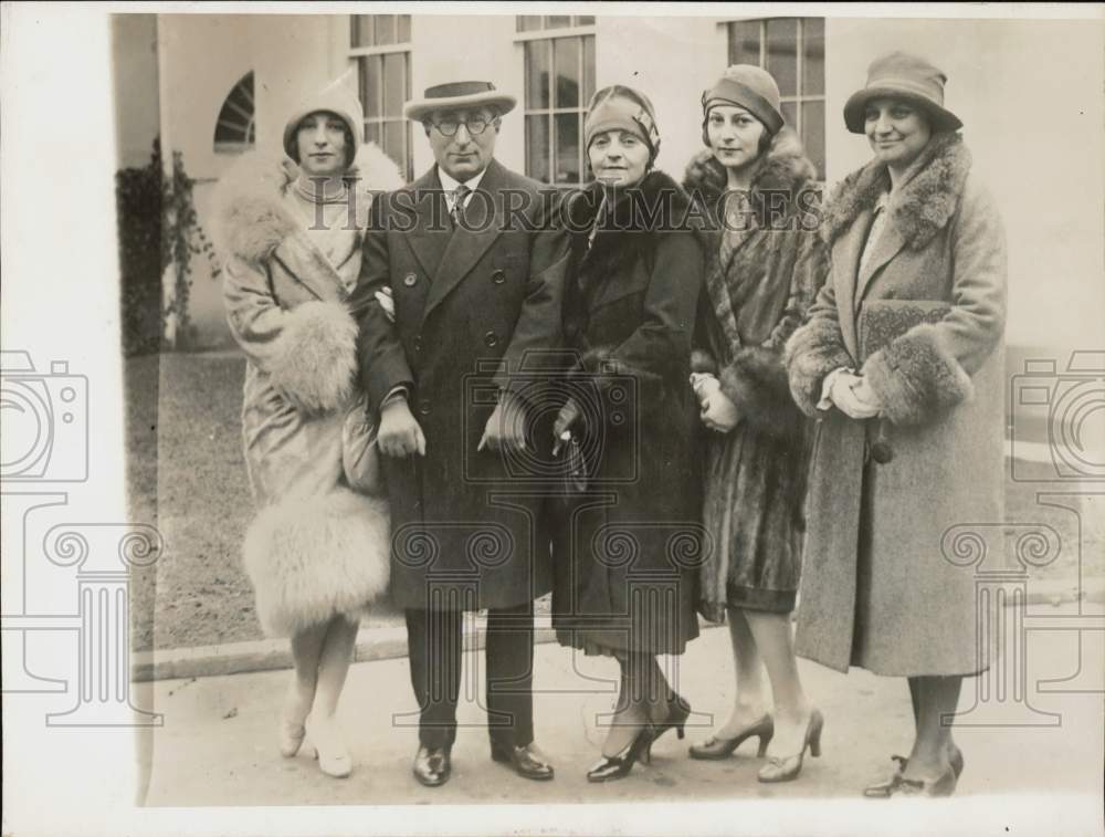 1927 Press Photo Louis Mayer of MGM posed with family. - kfa18655- Historic Images