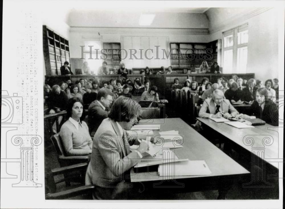 Press Photo Claudine Longet at courtroom in Aspen, Colorado - kfa19967- Historic Images