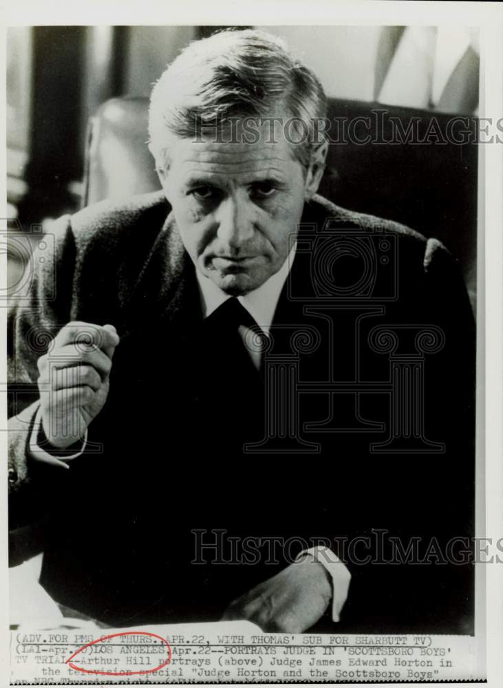 Press Photo Arthur Hill stars in "Judge Horton and the Scottsboro Boys"- Historic Images