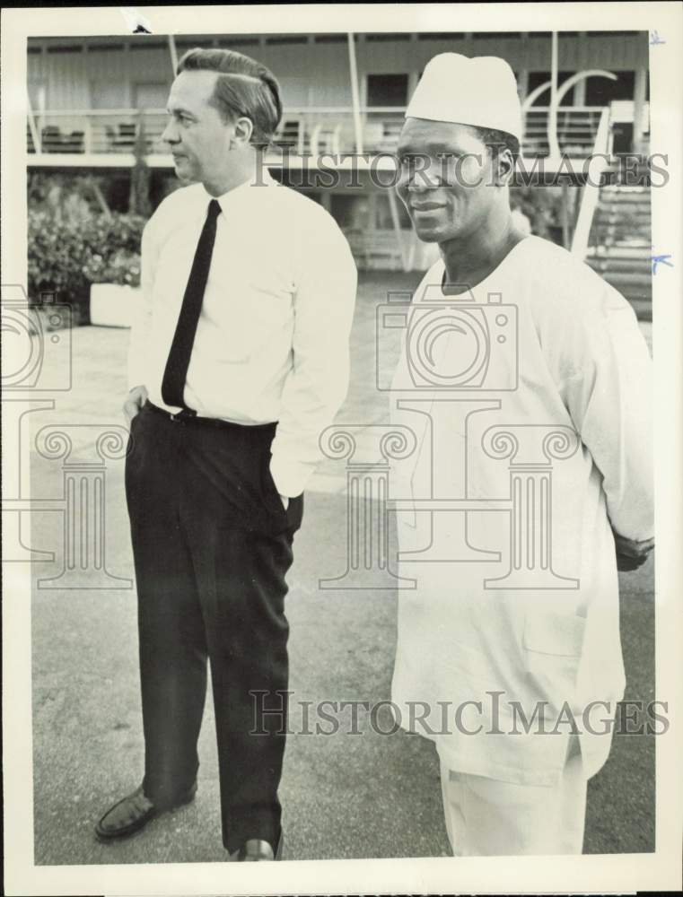 1967 Press Photo Mr. Attwood, President Sekou Toure in &quot;Africa&quot;, ABC-TV- Historic Images