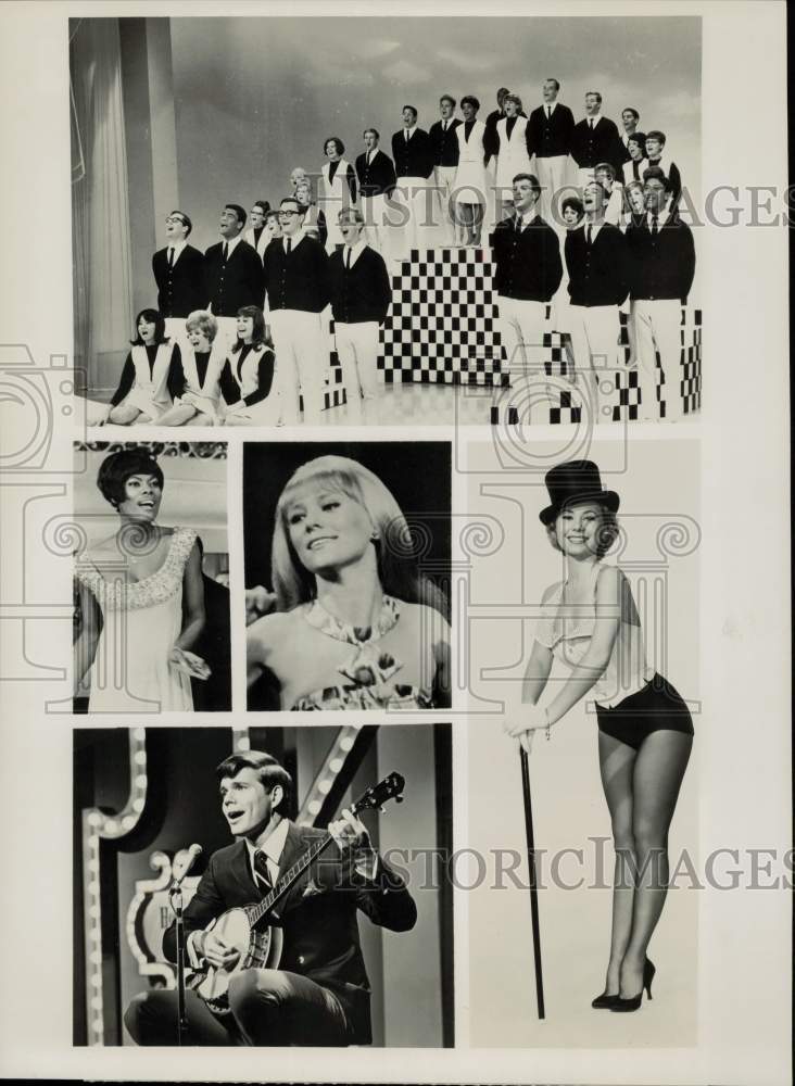 1967 Press Photo Musical Performers Featured at 39th Annual Academy Awards- Historic Images