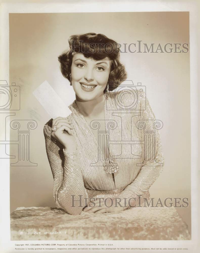 1951 Press Photo Actress Joy Windsor in &quot;Sunny Side of the Street&quot; - kfx14569- Historic Images