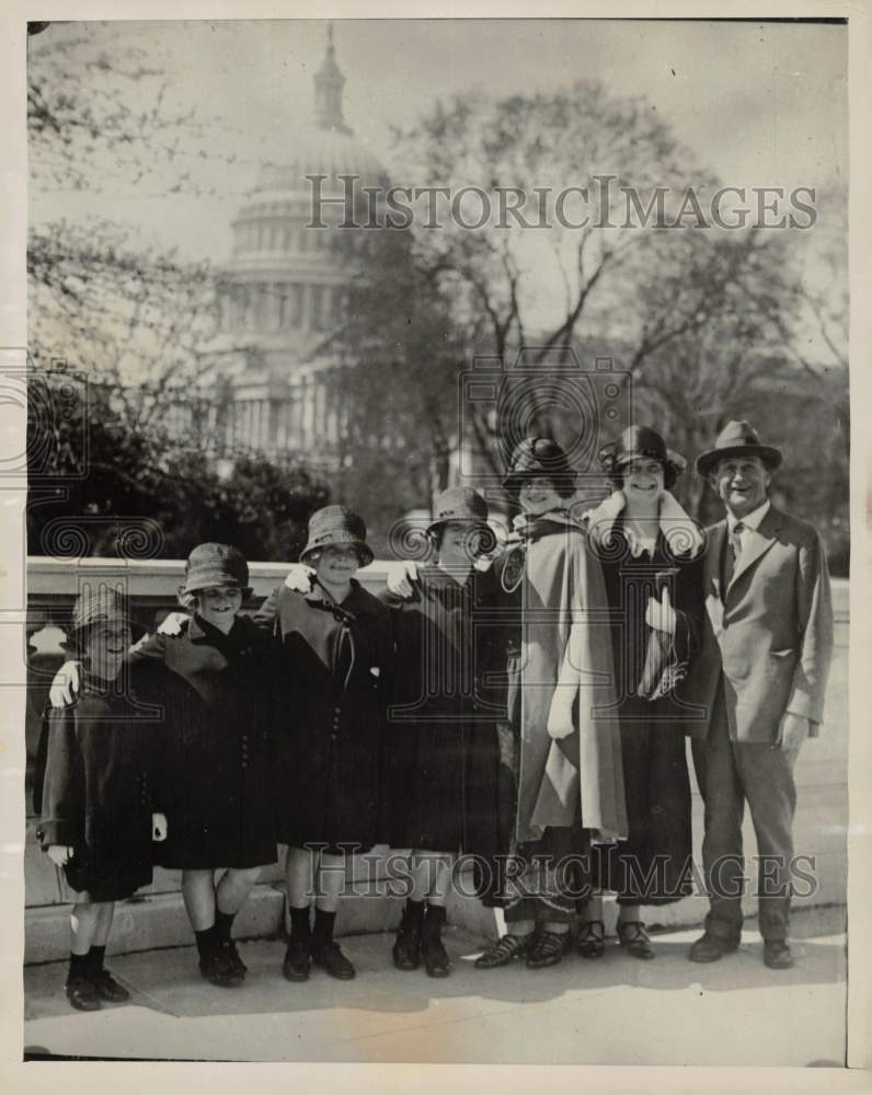 1924 Press Photo Physical Culture Proponent Bernarr MacFadden & Family- Historic Images