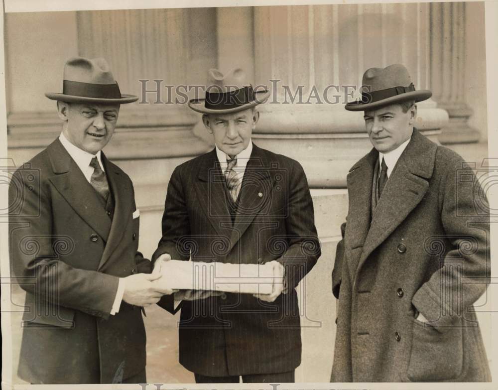 1926 Press Photo Vice President Dawes with Senator Wadsworth and David Lynn- Historic Images