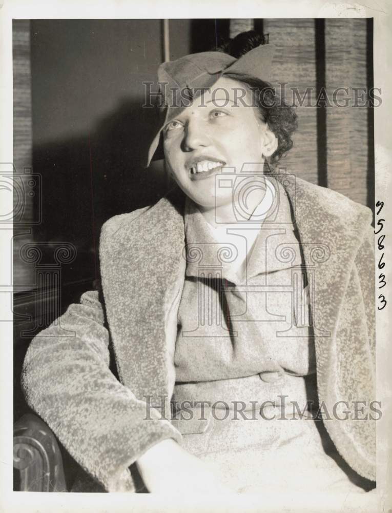 1936 Press Photo Ann Cooper Hewitt heiress in San Francisco, California- Historic Images