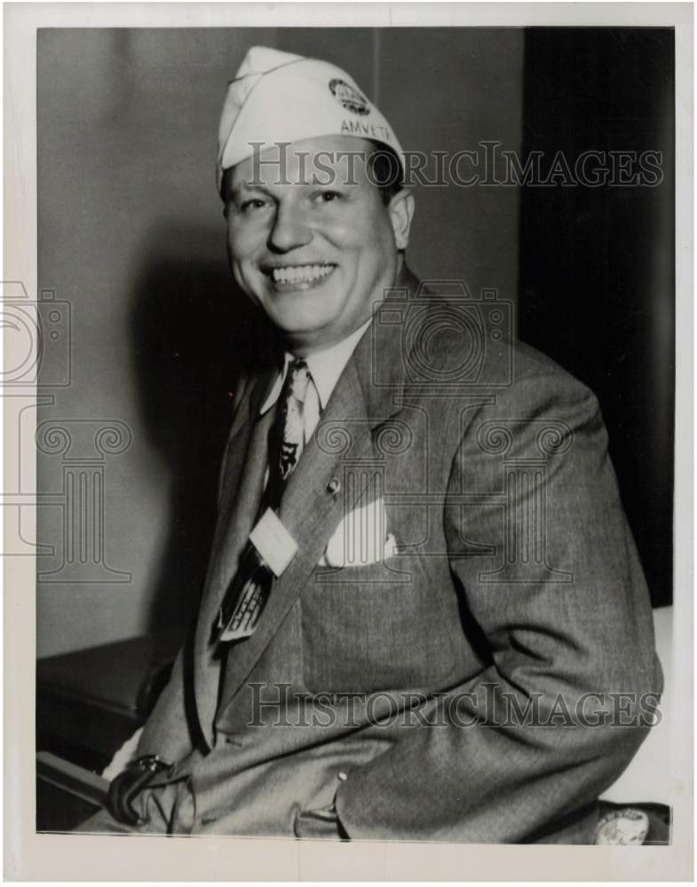 1950 Press Photo Harold Russell, Commander of Amvets in Washington, D.C.- Historic Images