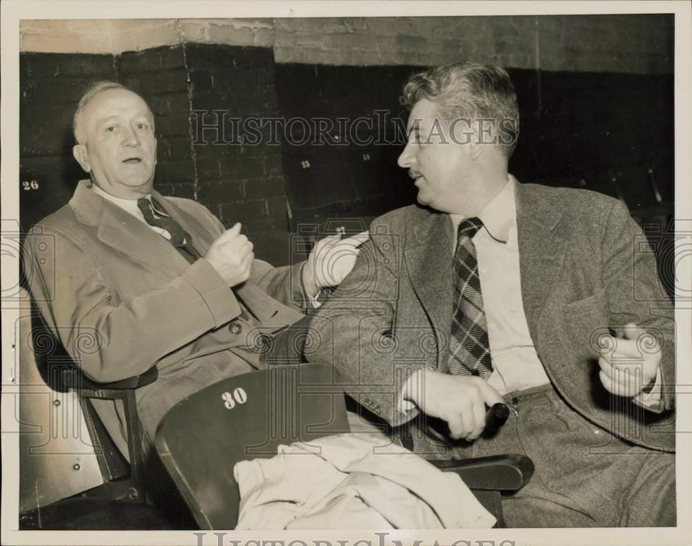 1947 Press Photo Communist Party, USA Leaders William Z. Foster &amp; Eugene Dennis- Historic Images