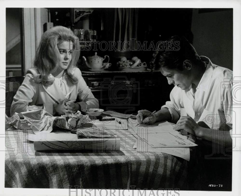 Press Photo Movie Actors Alain Delon and Ann-Margret in &quot;Once A Thief&quot;- Historic Images