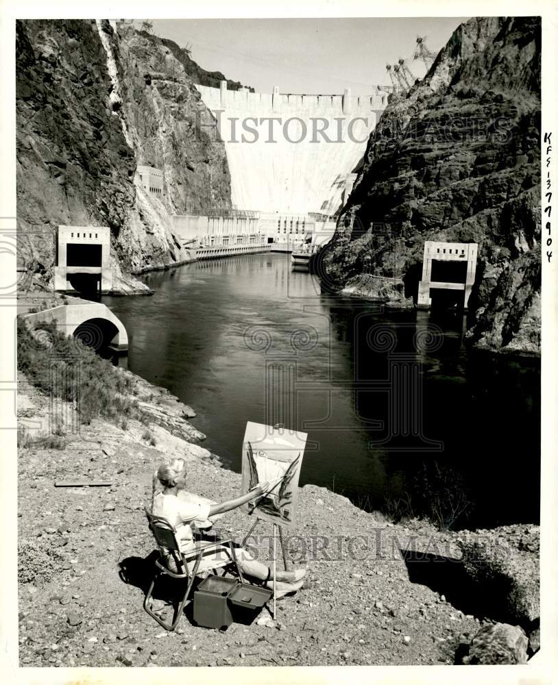 Press Photo Hoover "Boulder" Dam at the Colorado River and Lake Mead in Nevada- Historic Images