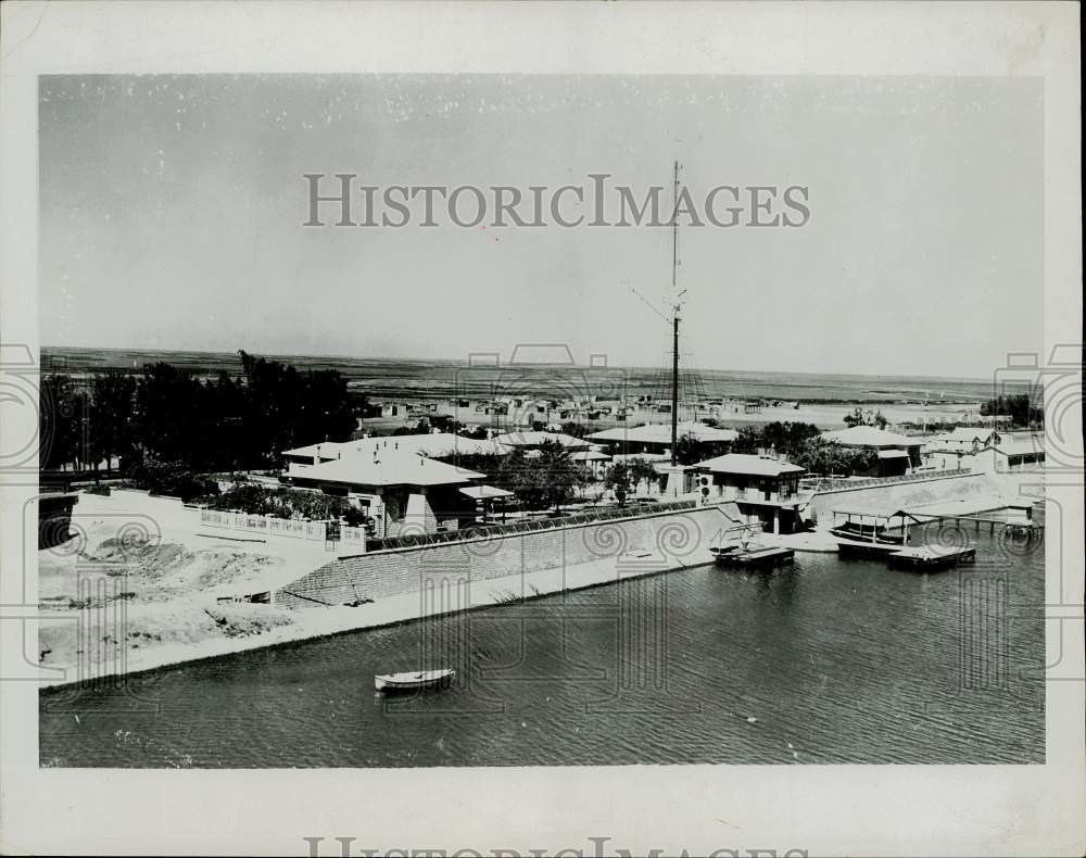 Press Photo Suez Canal at Port Said, Egypt - kfx32703- Historic Images