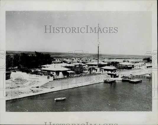 Press Photo Suez Canal at Port Said, Egypt - kfx32703- Historic Images