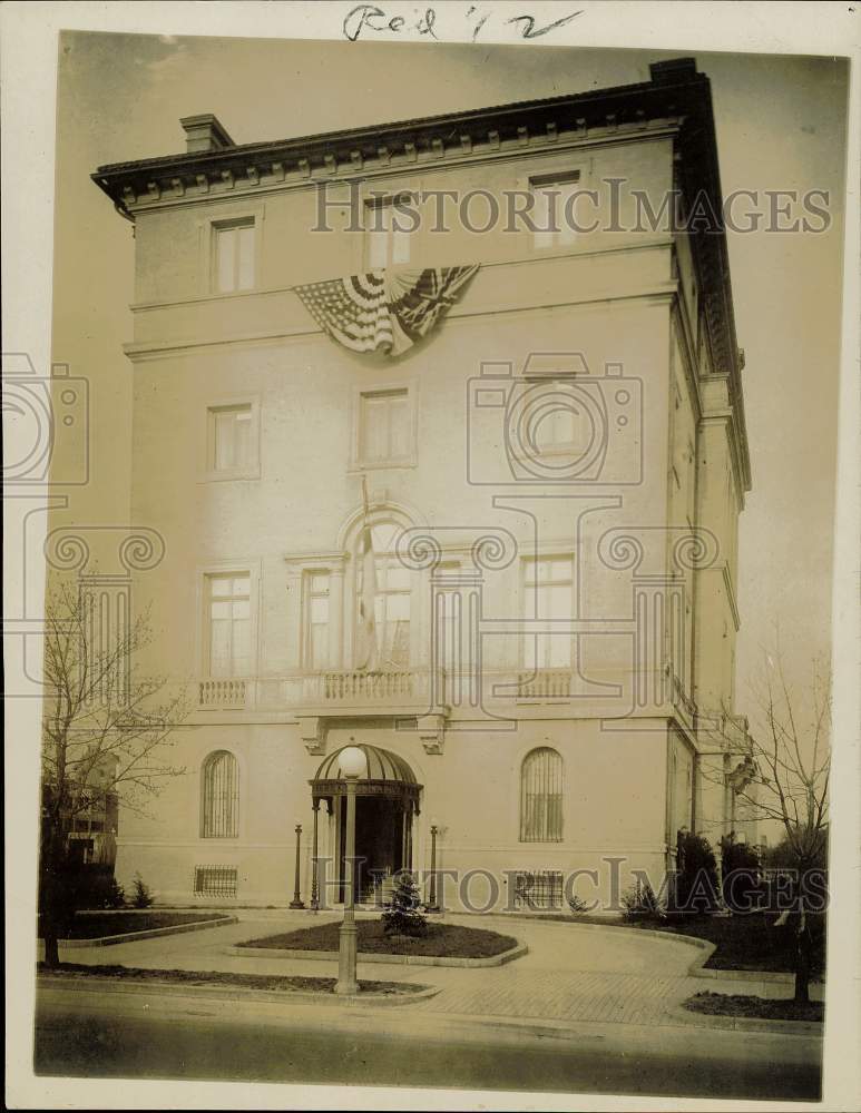 1919 Press Photo Home of Breckinridge Long in Washington, D.C. - kfx36721- Historic Images