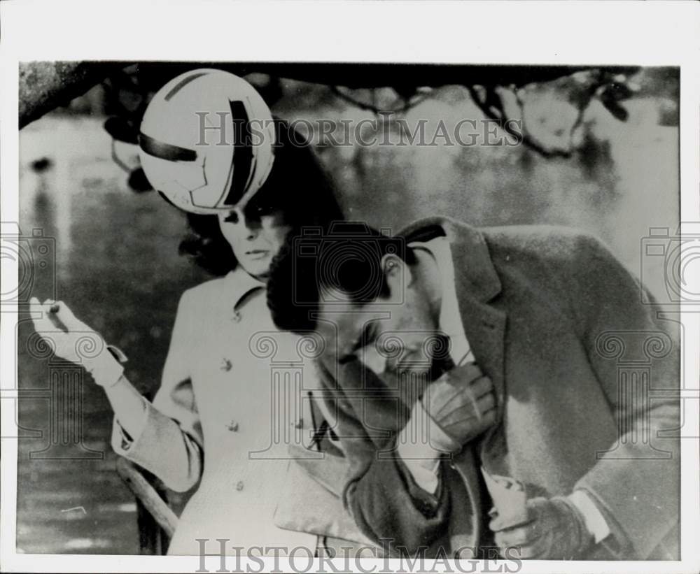 1967 Press Photo Actors Ann Margret and Vittorio Gassman in Rome, Italy- Historic Images