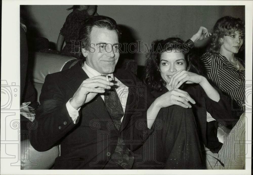 1978 Press Photo Maximillian Schell and Bianca Jagger at a party in Studio 54- Historic Images