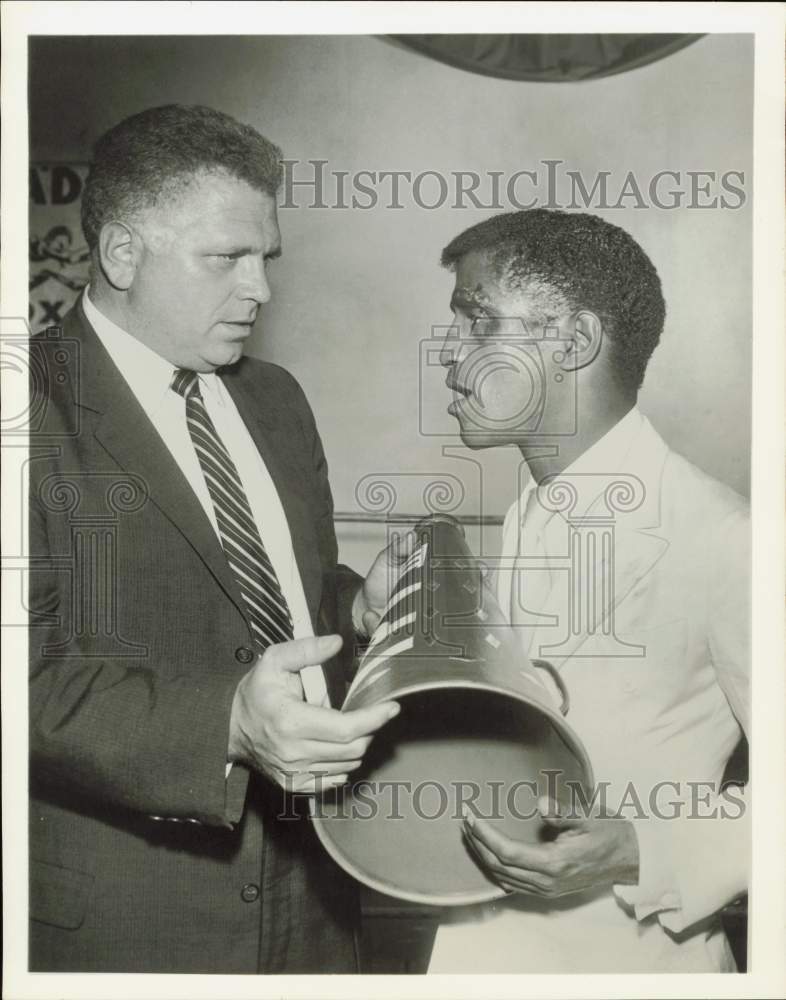 1960 Press Photo Bert Freed and Sammy Davis Jr. perform on CBS TV show- Historic Images