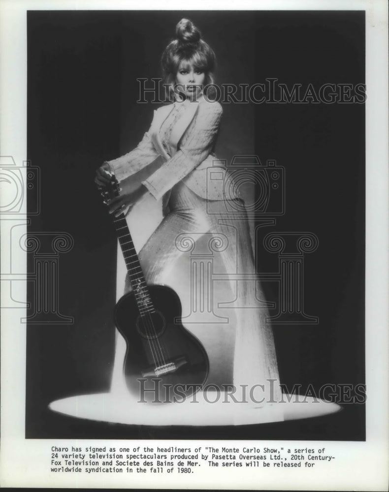 1980 Press Photo Charo to star on The Monte Carlo Show on 20th Century Fox TV- Historic Images