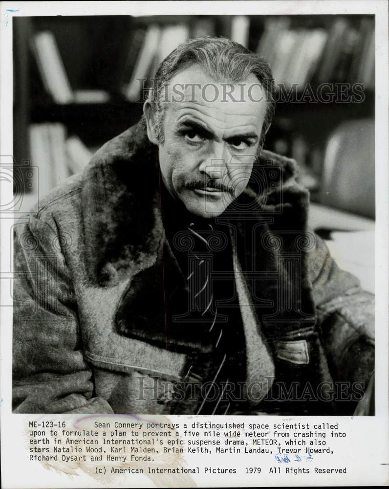 1979 Press Photo Sean Connery stars in &quot;Meteor&quot; - lra02469- Historic Images