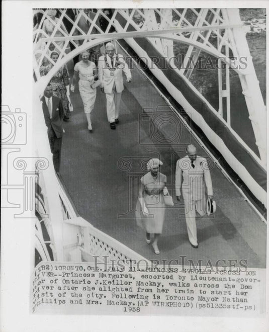 1958 Press Photo Princess Margaret with J. Keiller Mackey in Toronto, Ontario- Historic Images