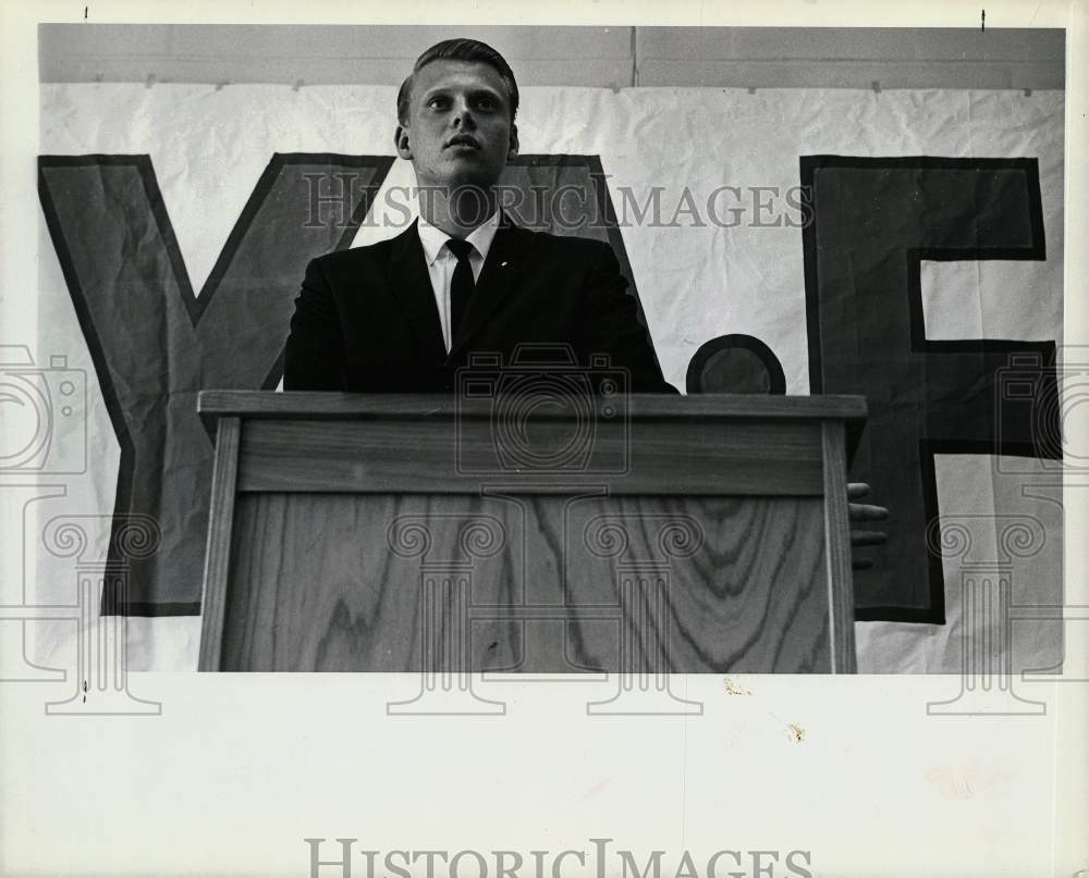 1963 Press Photo Randy Teague Speaking at Podium - lra06270- Historic Images