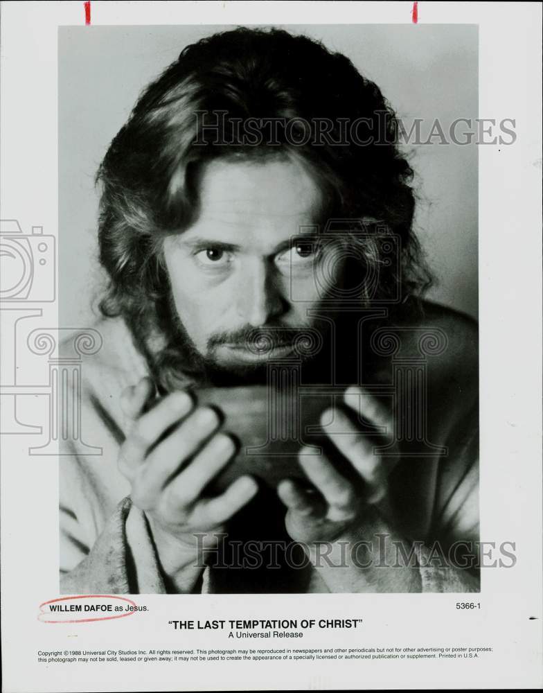 1988 Press Photo Willem Dafoe as Jesus in &quot;The Last temptation of Christ&quot;- Historic Images