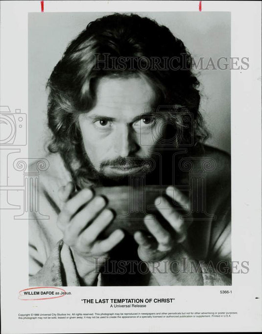 1988 Press Photo Willem Dafoe as Jesus in "The Last temptation of Christ"- Historic Images