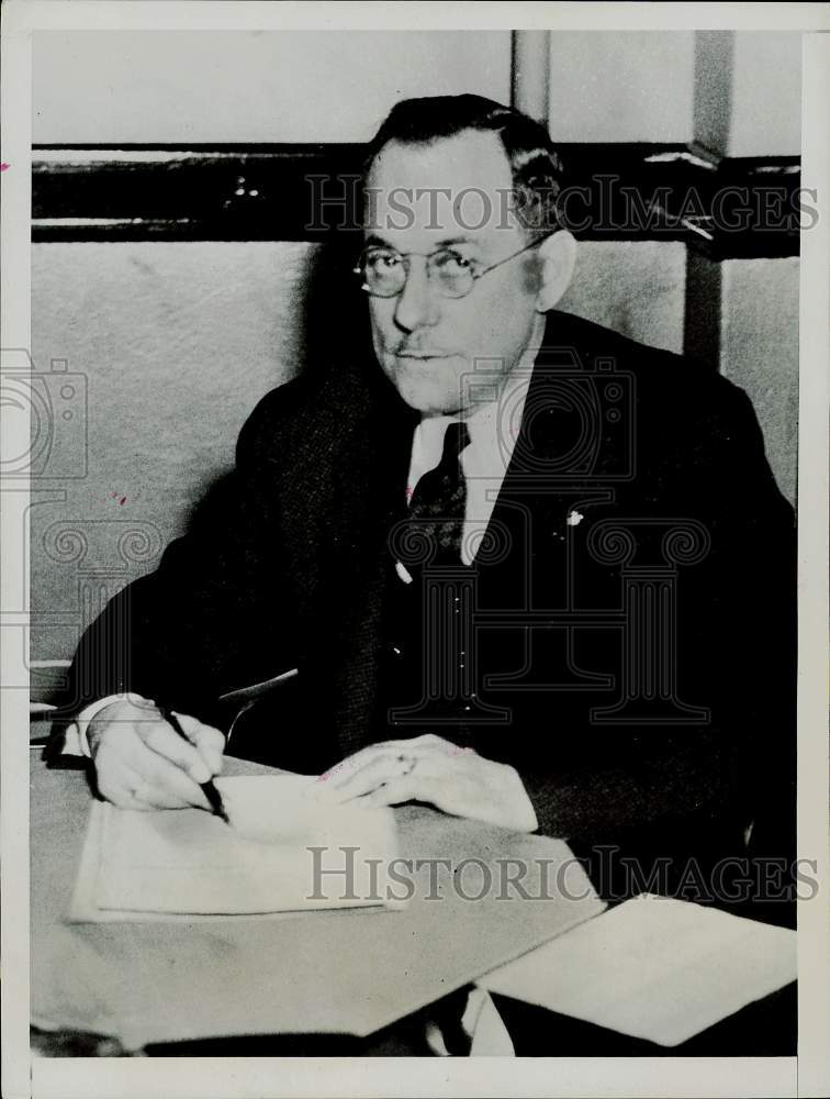 1936 Press Photo Major Mark Kimberling named as new warden of New Jersey Prison- Historic Images