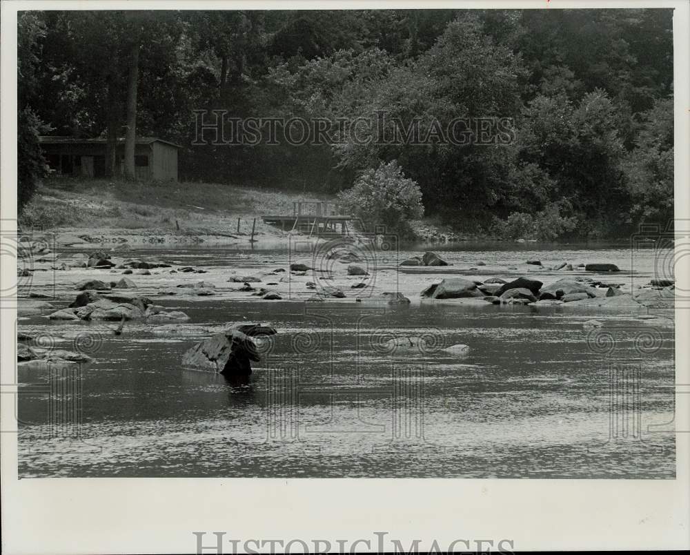 1977 Press Photo Picturesque view shoals on the Catawba River - lra08869- Historic Images